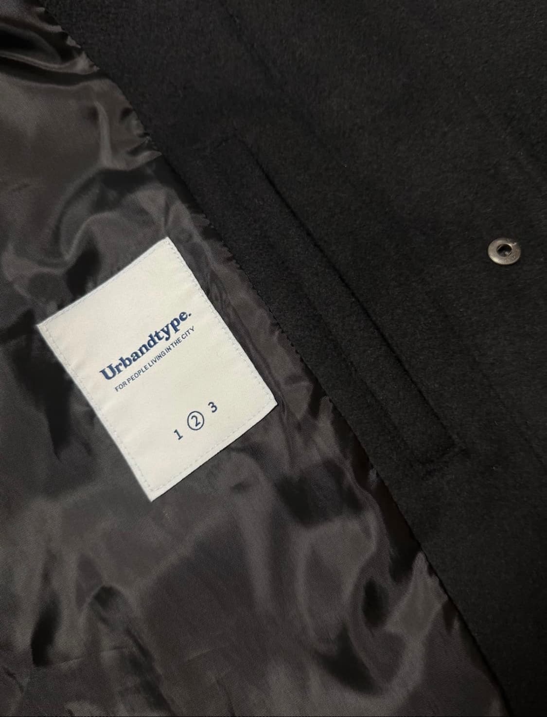 [UNISEX] 울 후드 더플 코트 (블랙) 상품이미지5