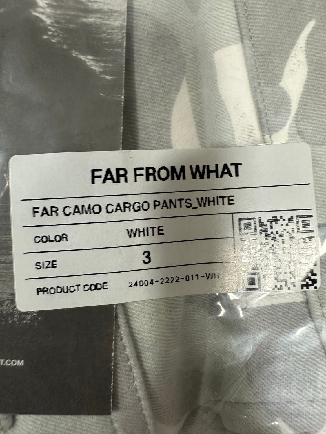 [3] 파프롬왓 파아카이브 카모 팬츠 화이트 상품이미지3