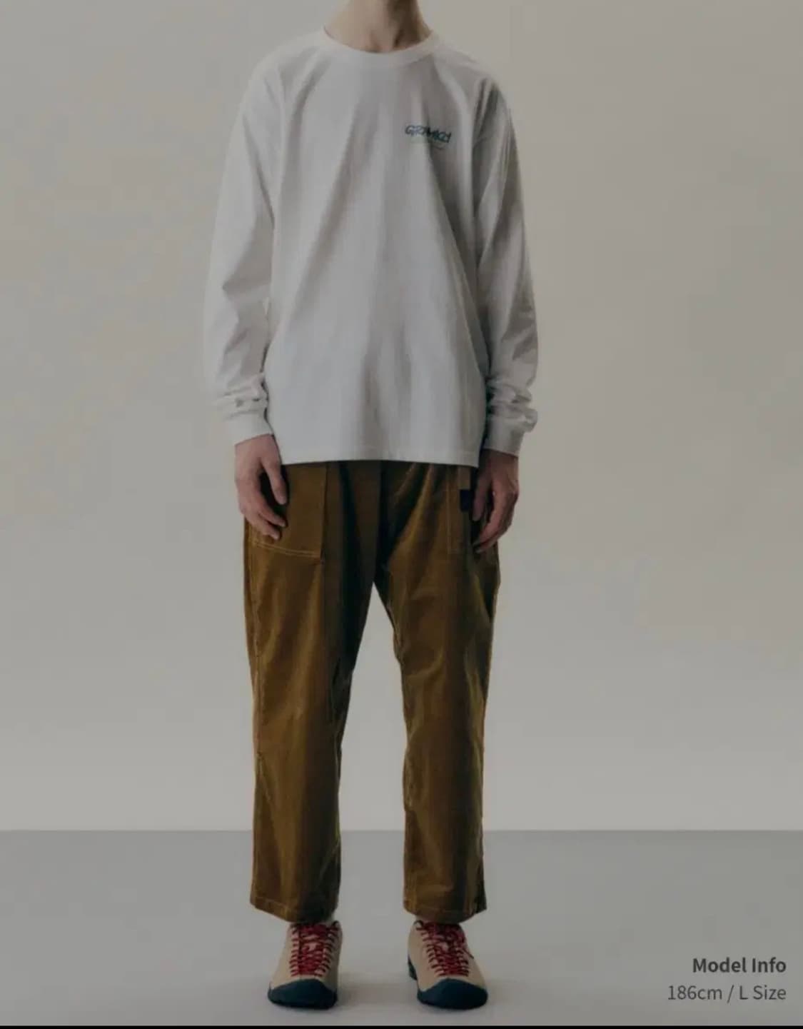 그라미치 테이퍼드 코듀로이 팬츠 L 상품이미지1