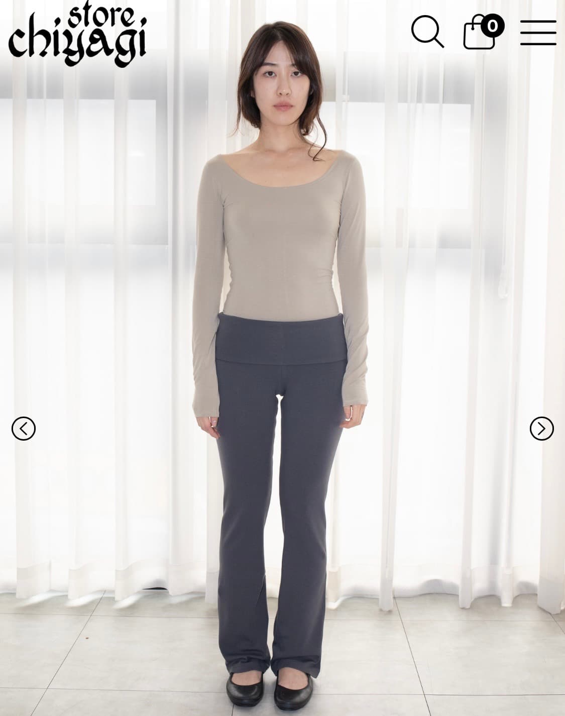 키야기 Doe Pants grey S 상품이미지1