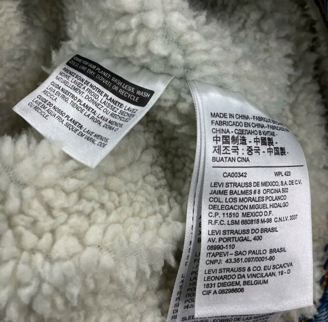 리바이스 데님 넥 쉐르파 양털 청자켓 상품이미지4