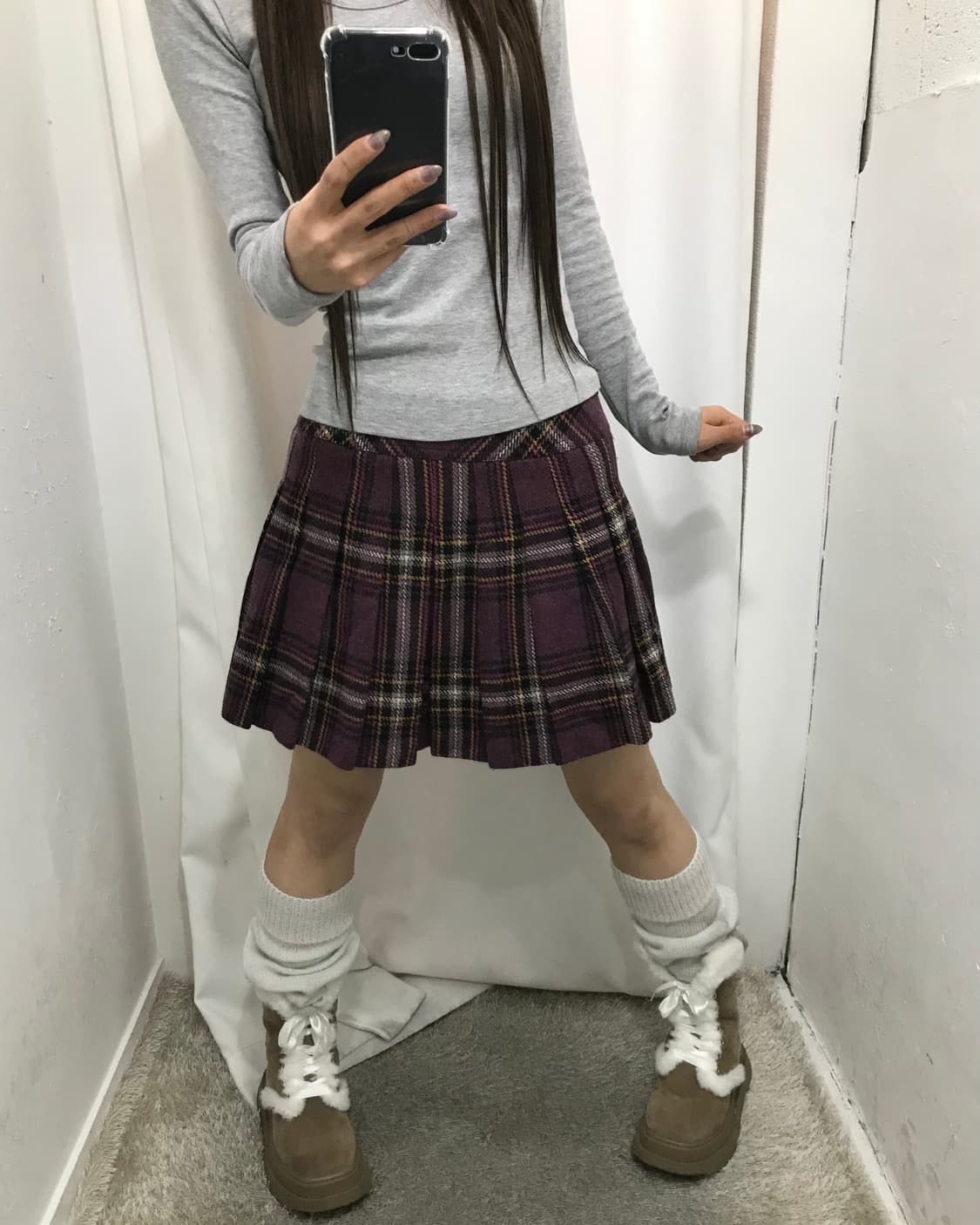 버버리 블루라벨 노바체크 플리츠 스커트 상품이미지1