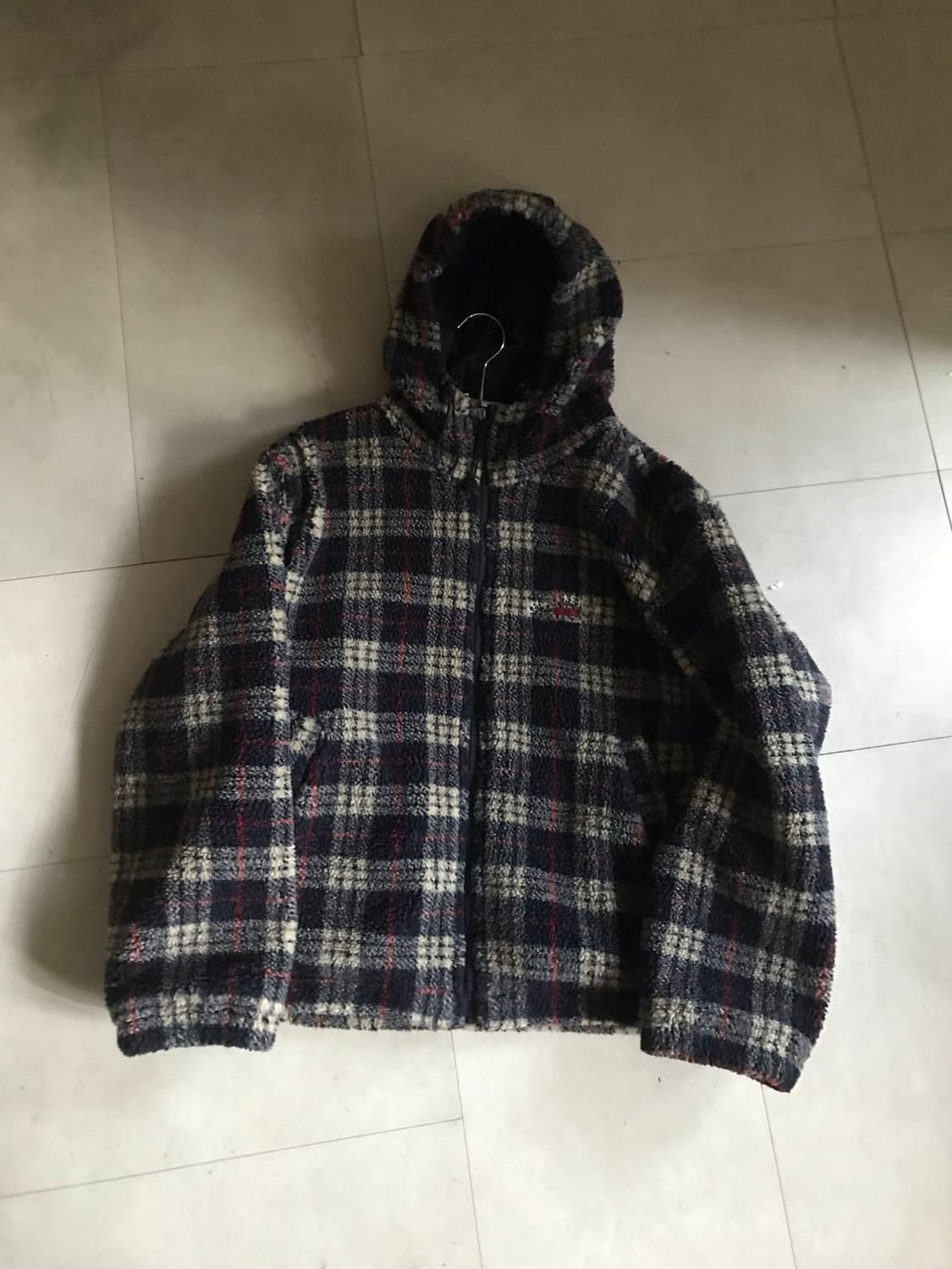 리 체크 후리스 점퍼 상품이미지6