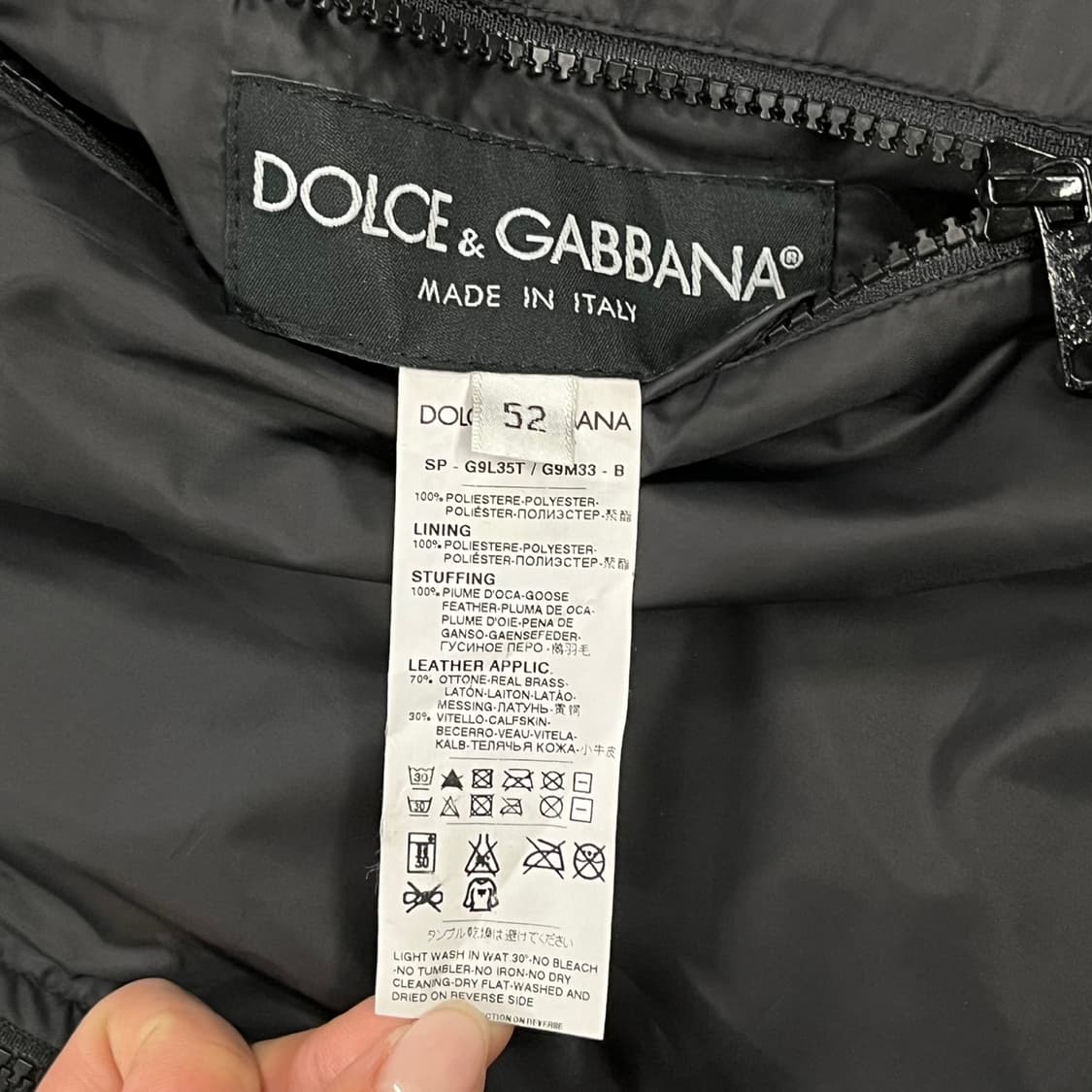 [정품/52] 돌체앤가바나 블랙 레드 양면 패딩 조끼 b13 상품이미지8