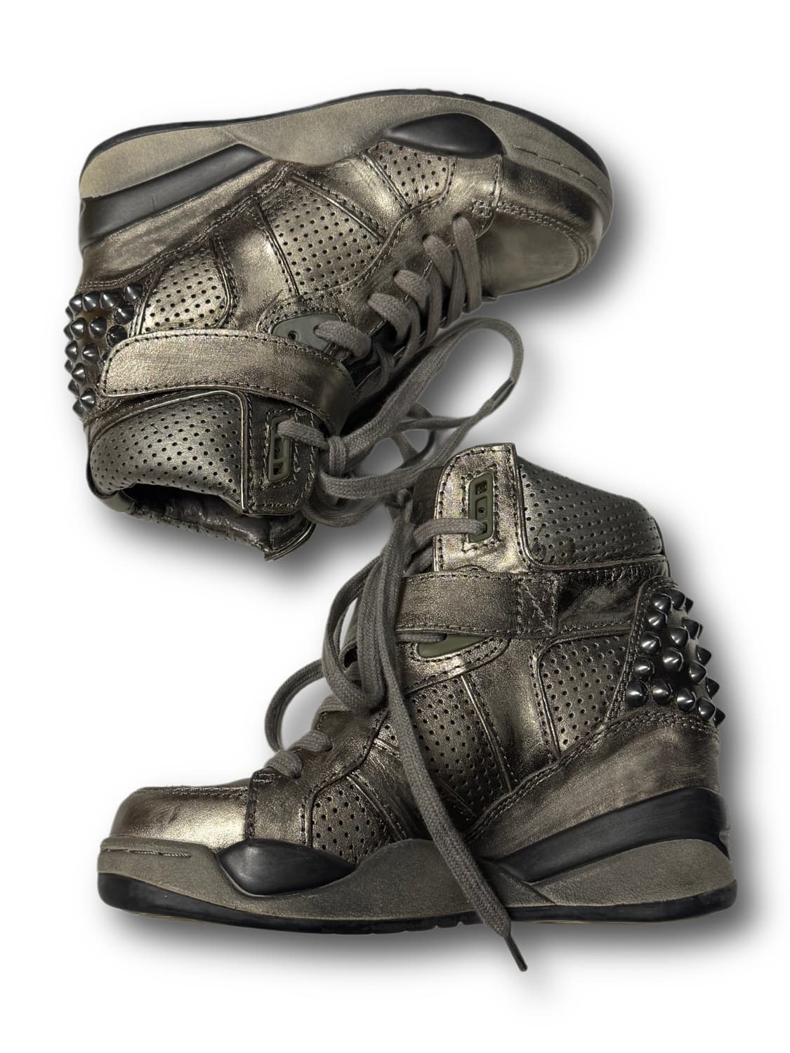 ASH 메탈릭 스터드 웨지힐 하이탑 스니커즈 상품이미지4