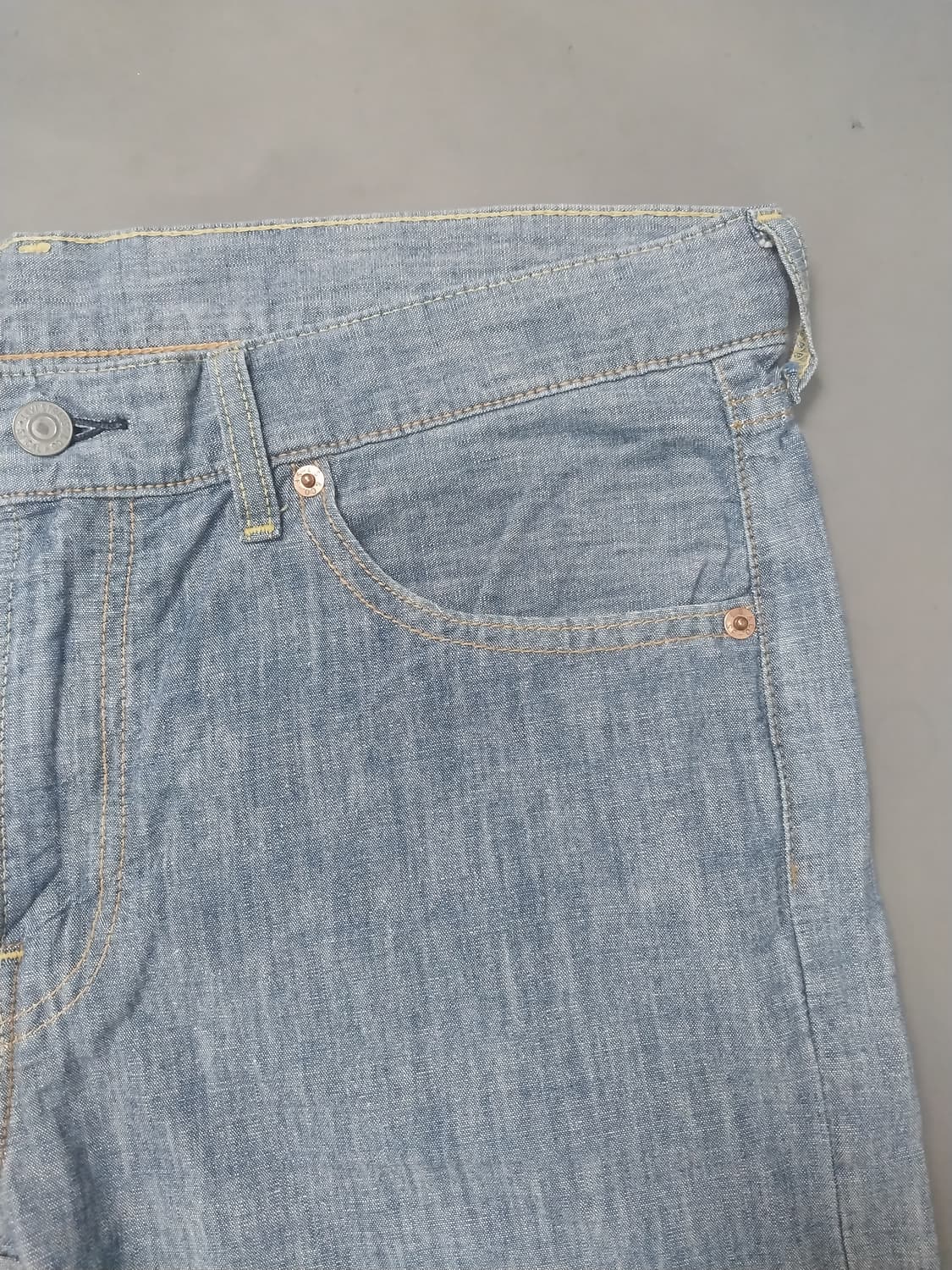 [34] 리바이스 522 R탭 린넨 셀비지 슬림 테이퍼드 쇼츠 반바지 상품이미지4