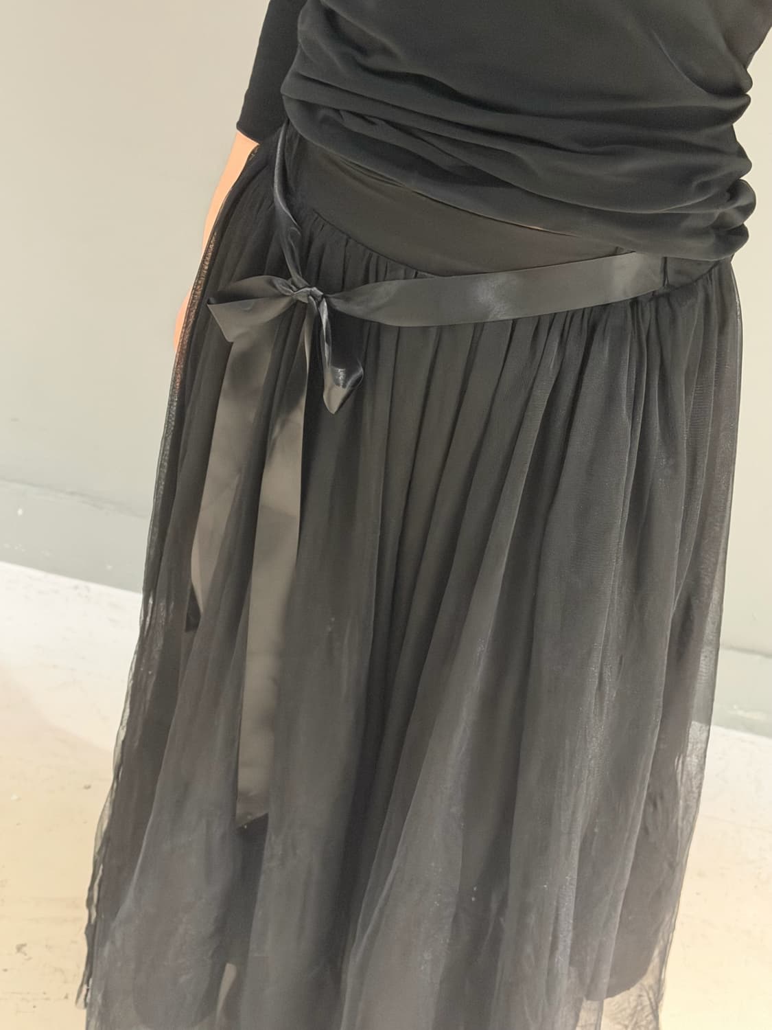 ribbon point sha long skirt 상품이미지4