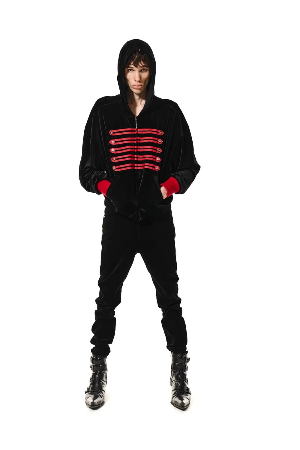 파벨 마즈코 나폴레옹 벨벳 크롭 후드집업 브레드  상품이미지6