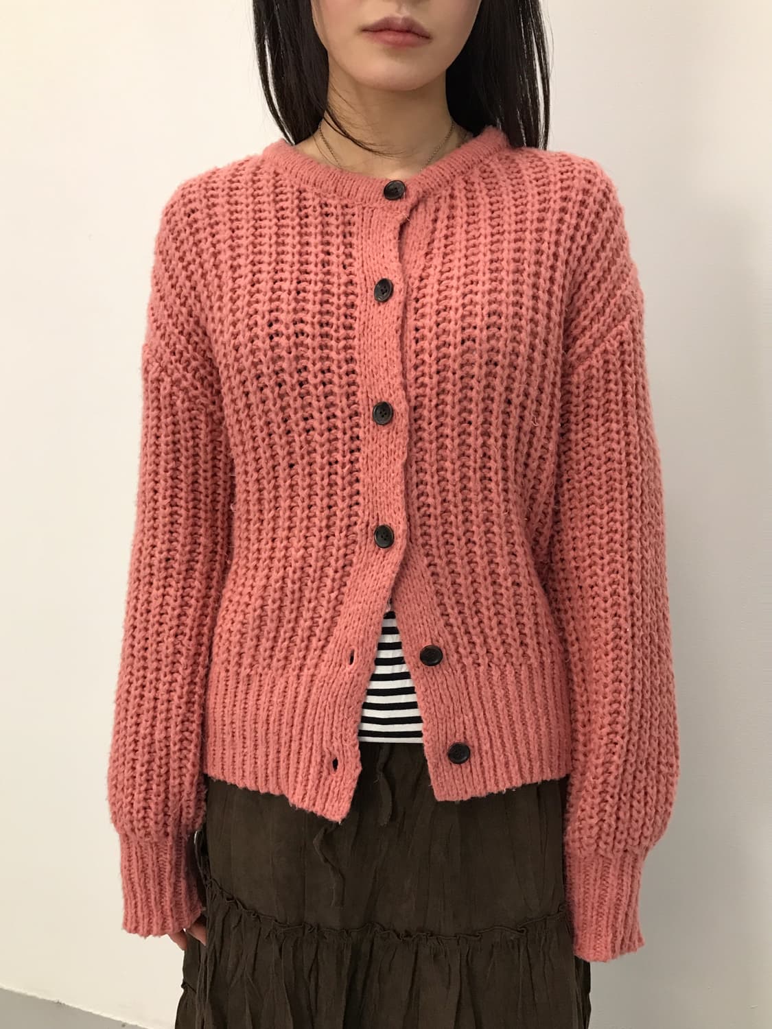 Chocol Raffine Robe Pink Knit Cardigan 상품이미지2