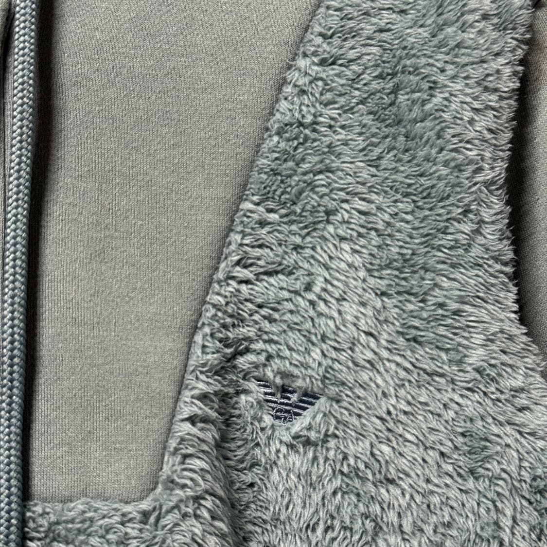 백화점판 엠포리오 아르마니 빅 로고 플리스 집업 후디 틸 상품이미지3