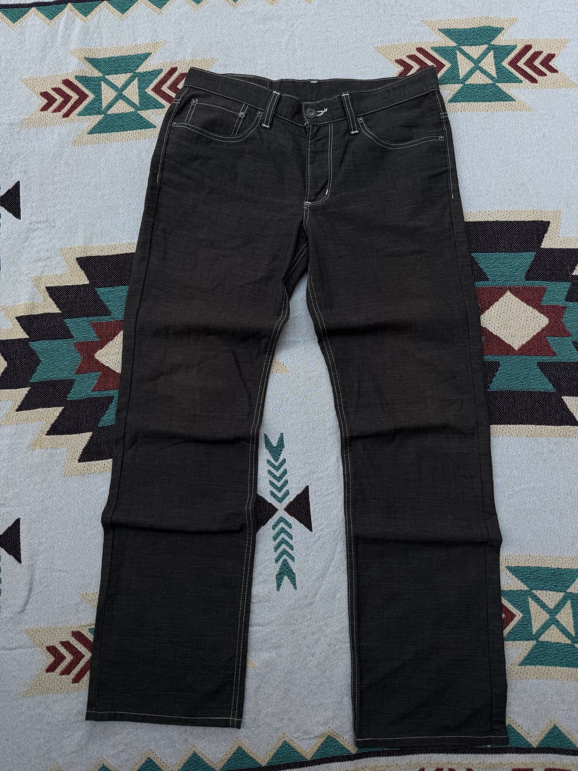 EDWIN 린넨 혼방 데님 팬츠 (W33) 상품이미지2