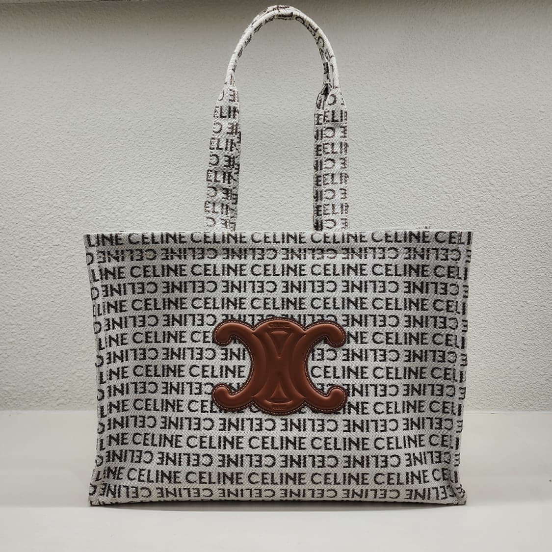 셀린느 196762 올오버 텍스타일 라지 카바스 타이스 내츄럴 탄 상품이미지9