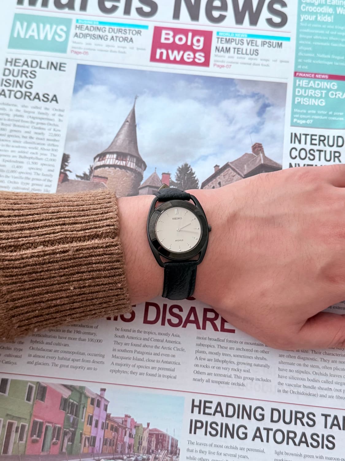 Seiko 세이코 쿼츠 에비뉴 1993 블랙 상품이미지7
