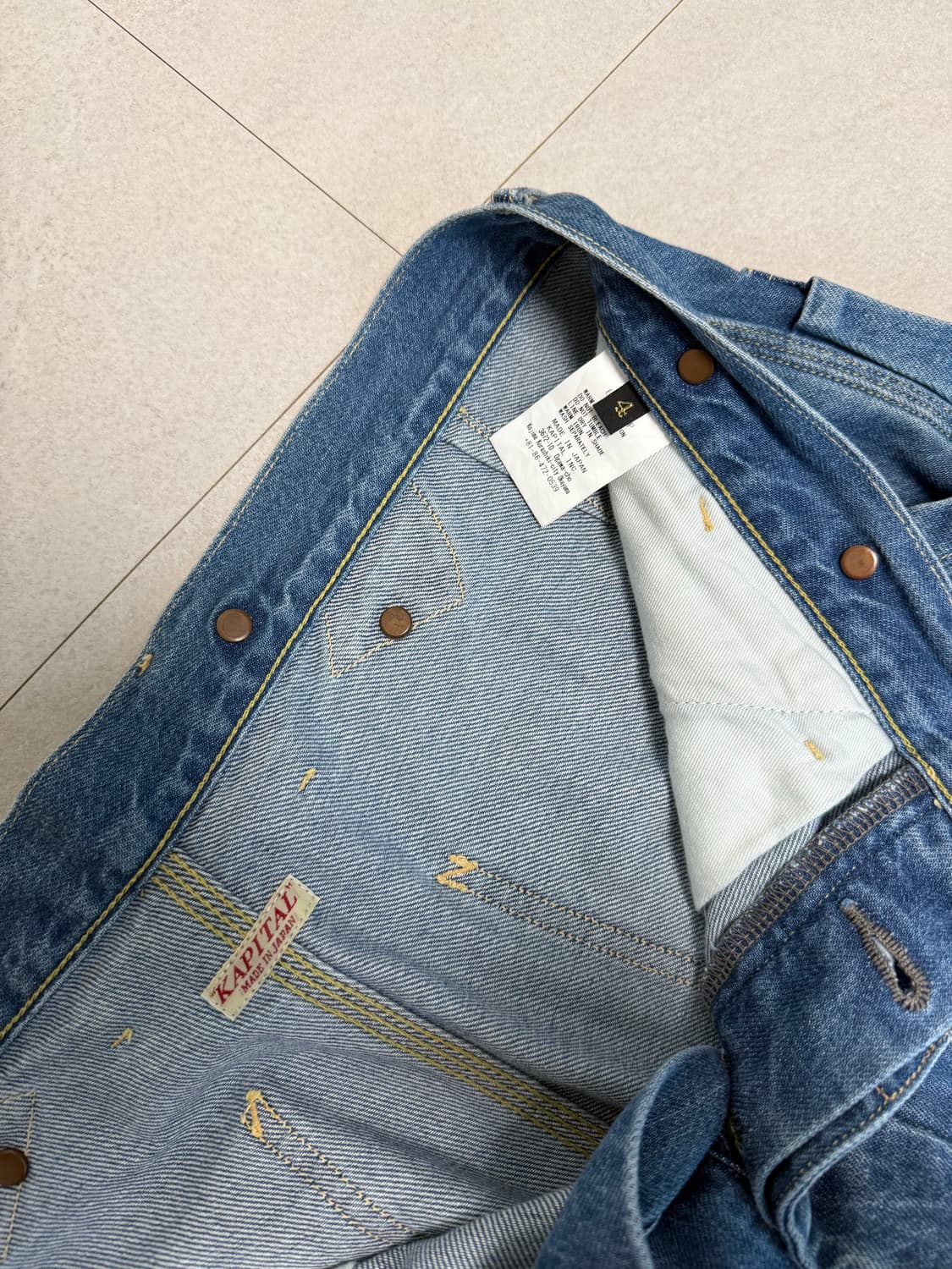 캐피탈 11.5 럼버팬츠 인디고 4사이즈 판매 상품이미지4