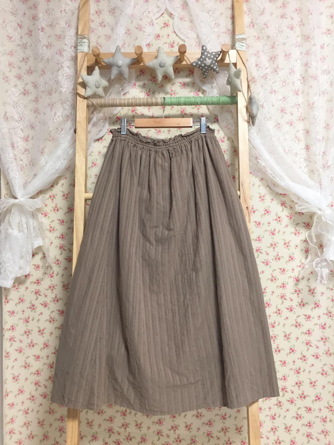 빈티지 모리걸 브라운 스커트 상품이미지3