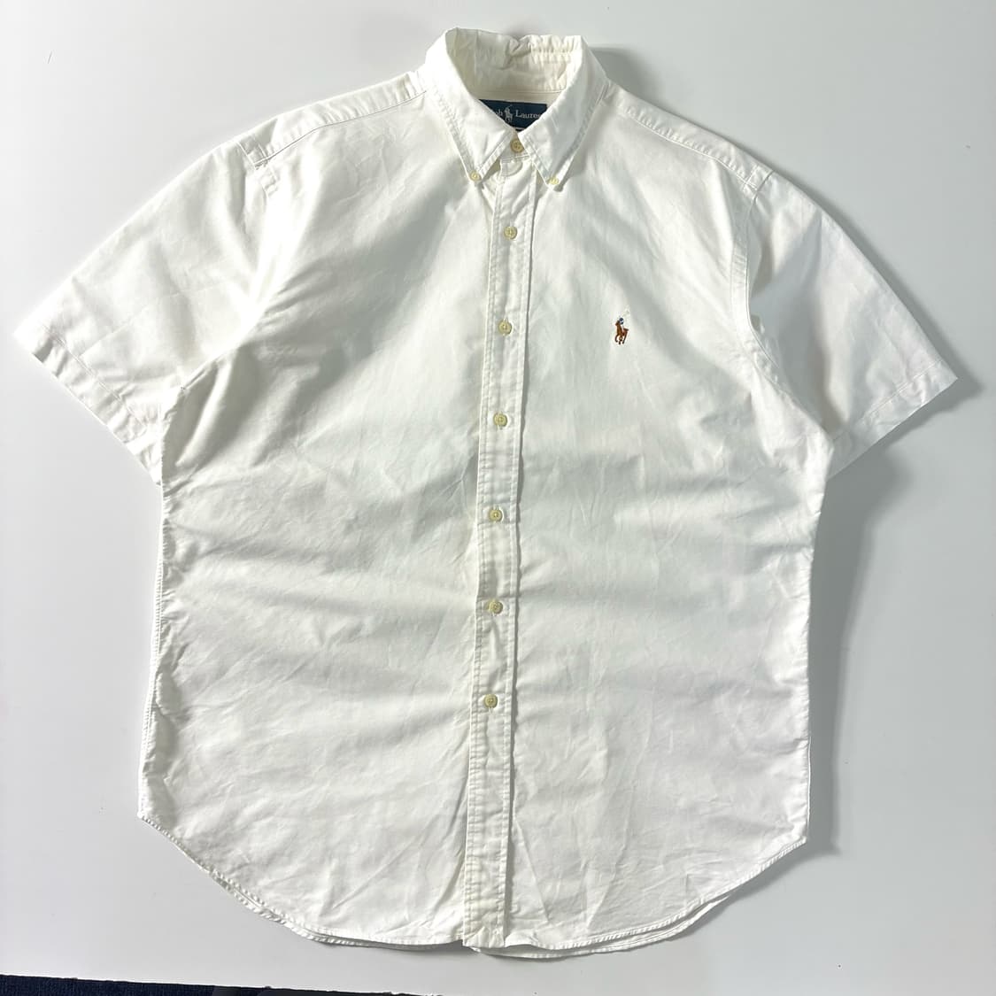 Polo  폴로 랄프로렌 자수 코튼 화이트 반팔 셔츠  상품이미지1