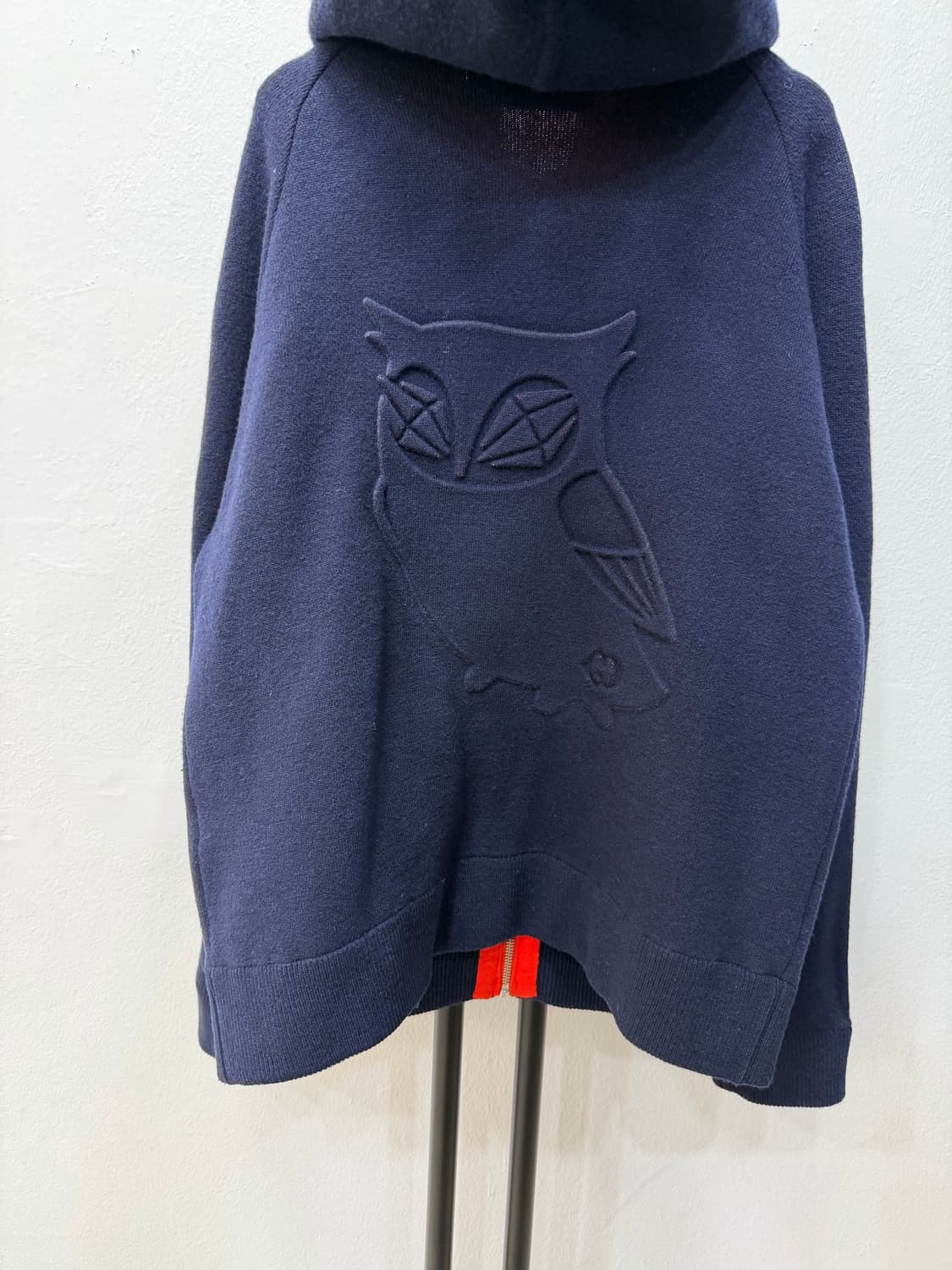 정품) 럭키슈에뜨 로고 네이비 후드 니트 집업 F 상품이미지5