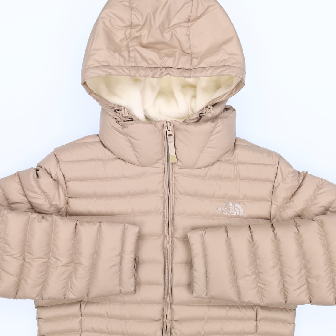 [100] 노스페이스 여성 구스다운 후리스 후드 패딩 N6975 상품이미지3