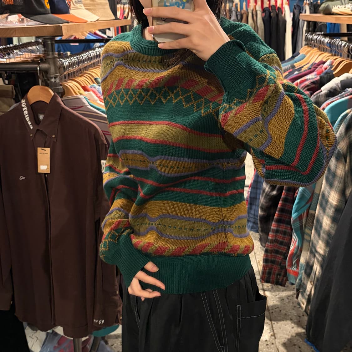 GARY PLAYER 개리 플레이어 패턴 케이블 니트 상품이미지3