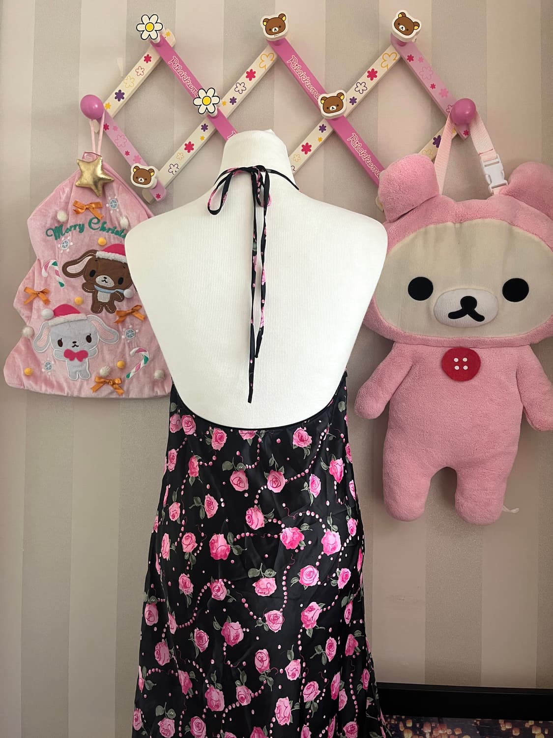 빈티지 오리엔탈 페어리 로사체리레스트로즈 반팔레이어드나시슬립플로랄 상품이미지7