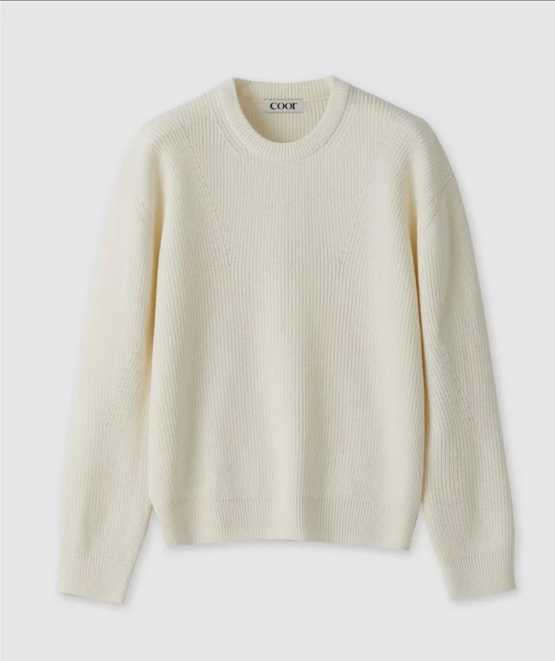 쿠어 메리노 울 크루넥 니트 상품이미지1