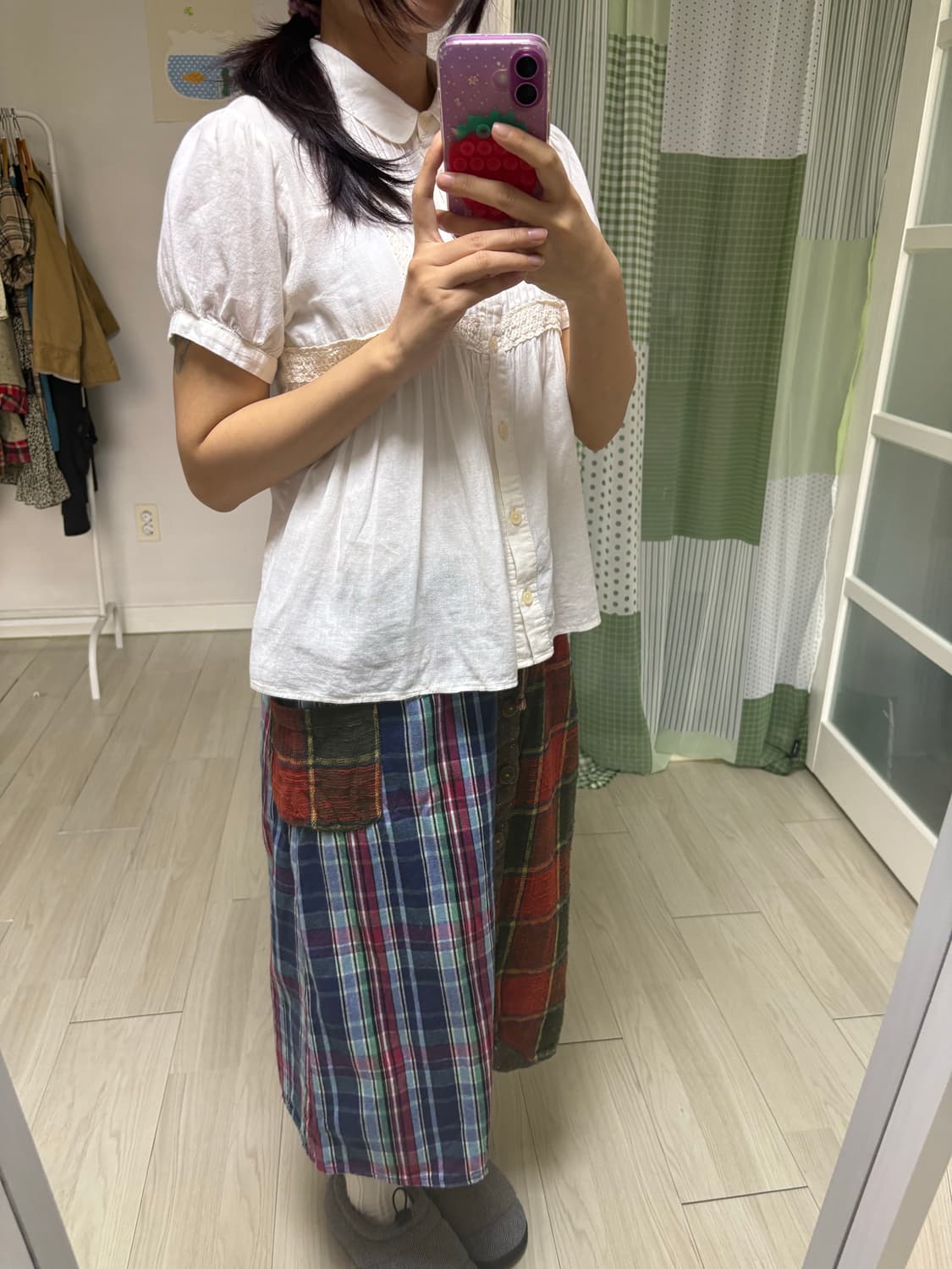 화이트 반소매 블라우스  상품이미지9