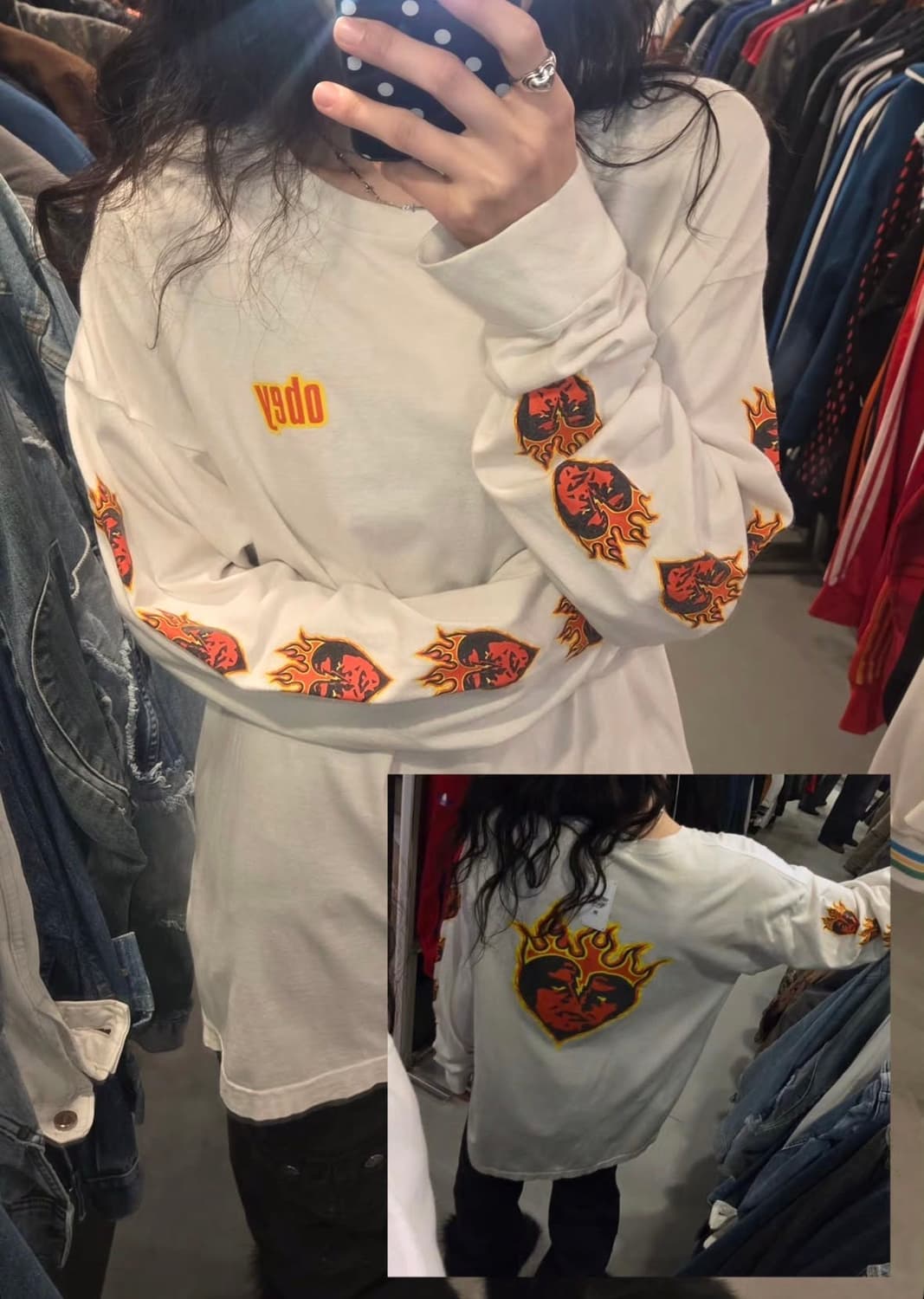 오베이 롱슬리브 화이트 상품이미지1