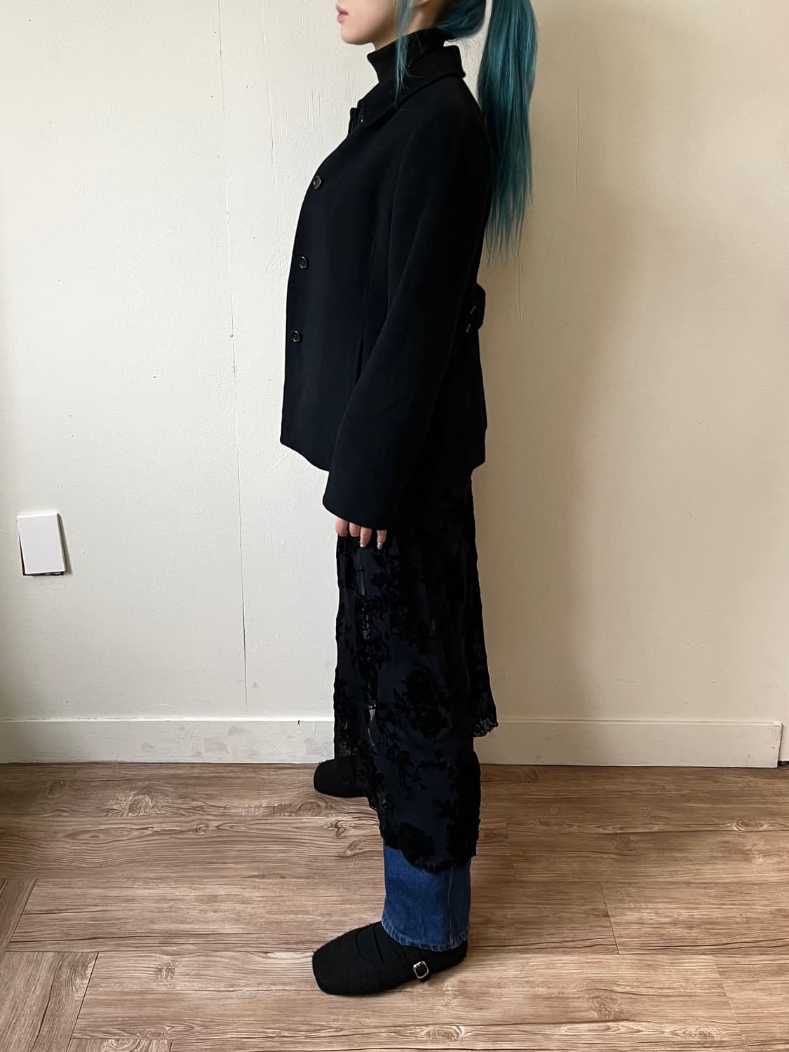 COMME CA DU MODE 앙고라 숏 코트 상품이미지8