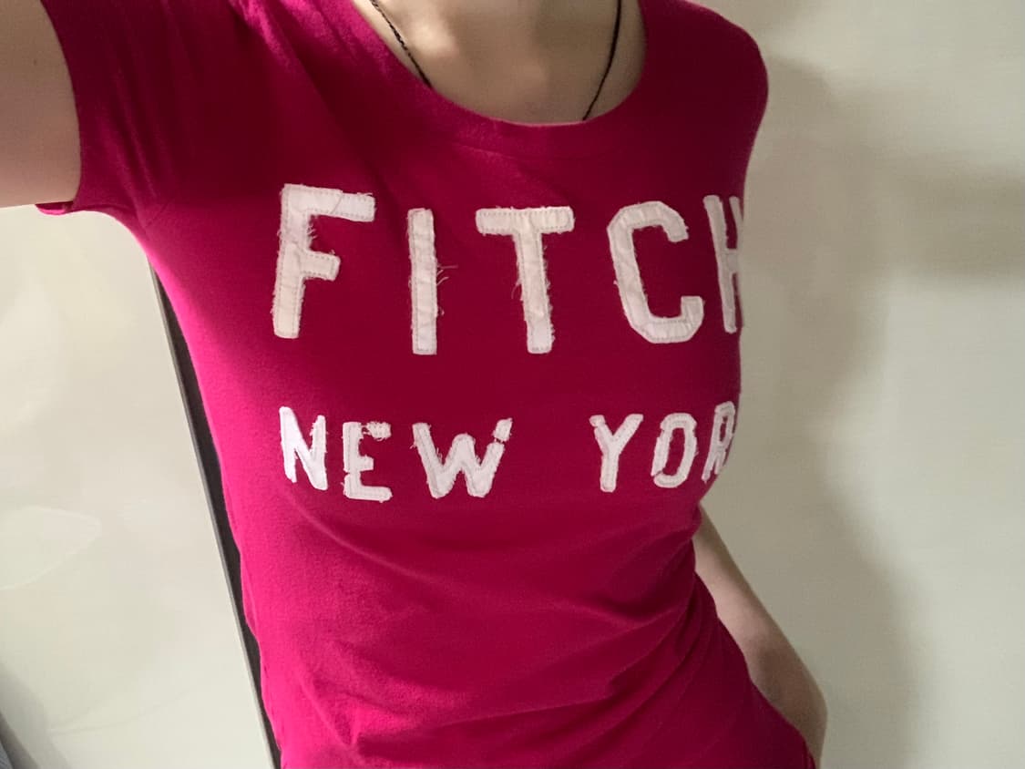 아베크롬비 핑크 패치 반팔 상품이미지6