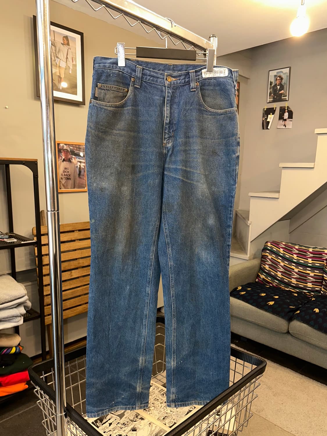 00’s Carhartt Worker oily denim pants 상품이미지3