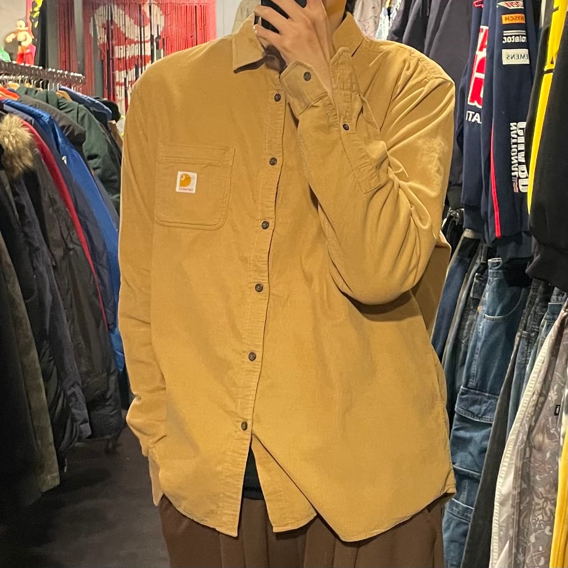 [IM] carhartt 칼하트 베이지 코듀로이 셔츠 상품이미지5