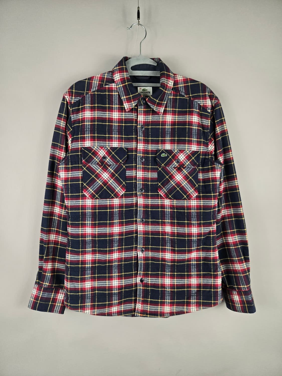 [무료배송]라코스테 38 (95) 남성 패딩 체크 아우터 셔츠 상품이미지1