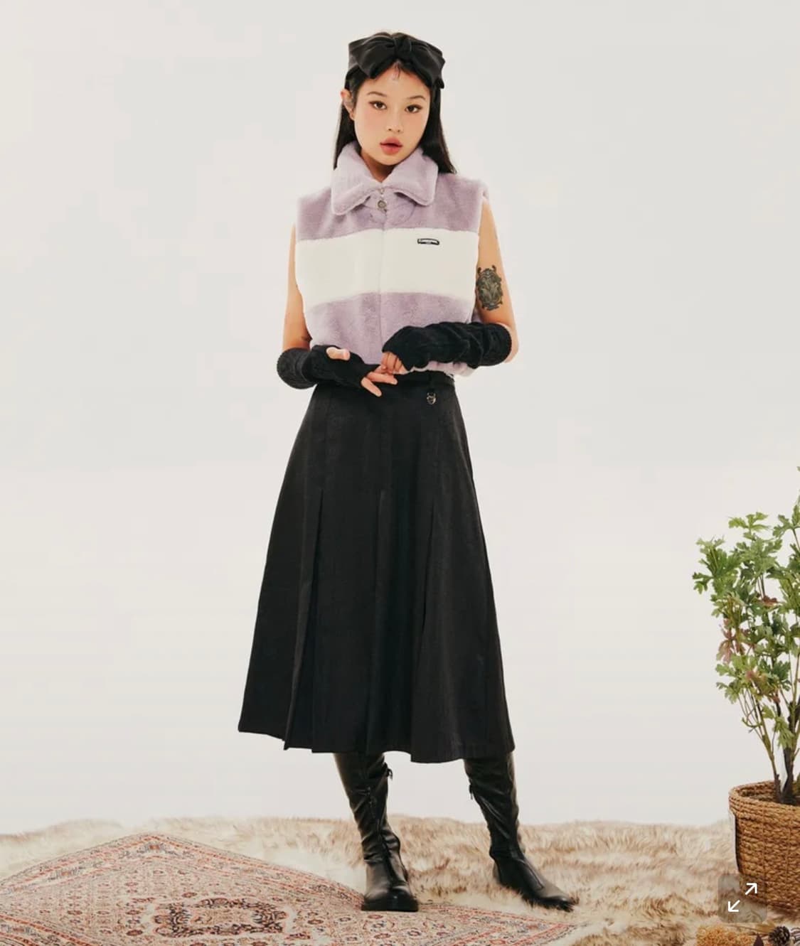 플라즈마 스페어 퍼 조끼 Suger vest (violet) 상품이미지5