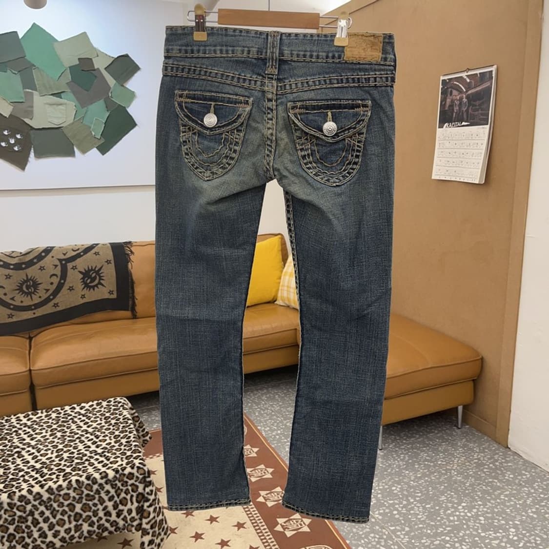 트루릴리젼 빌리슈퍼티 Y2K 로우라이즈 데님팬츠 27인치 C09726 상품이미지4