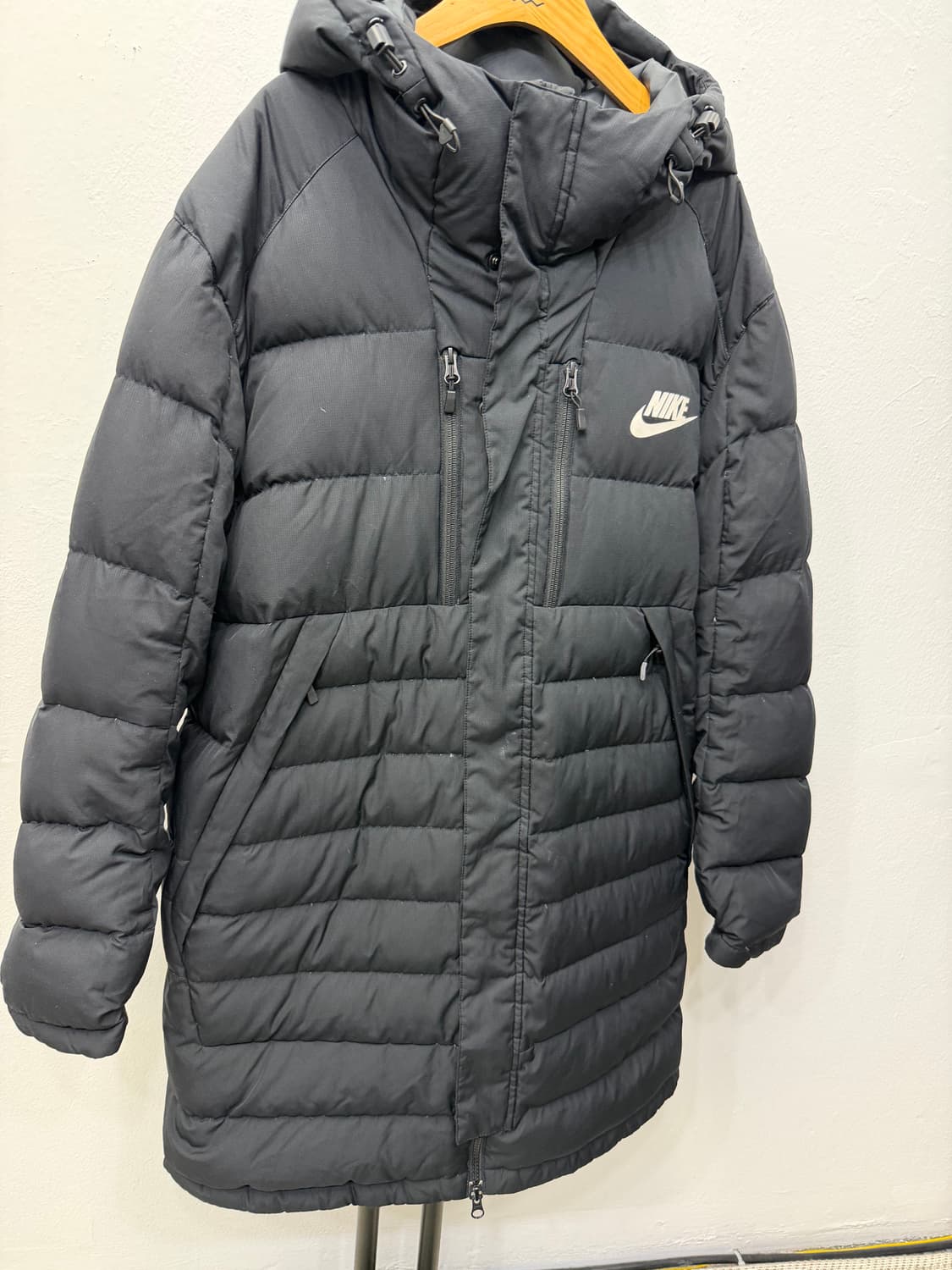 정품) 나이키 남성 블랙 롱패딩 XXL 상품이미지2