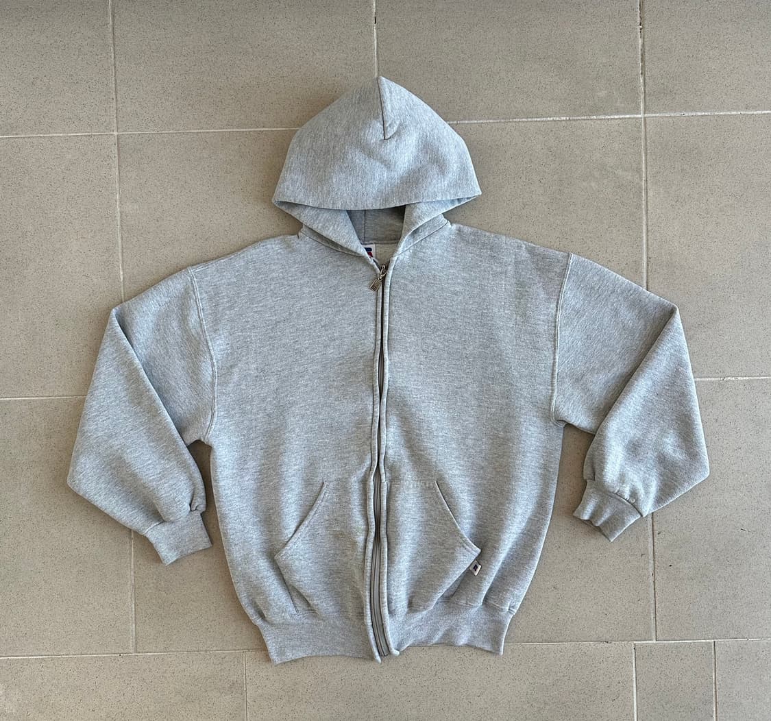 90s 빈티지 러셀 후드집업 그레이 L USA 상품이미지1
