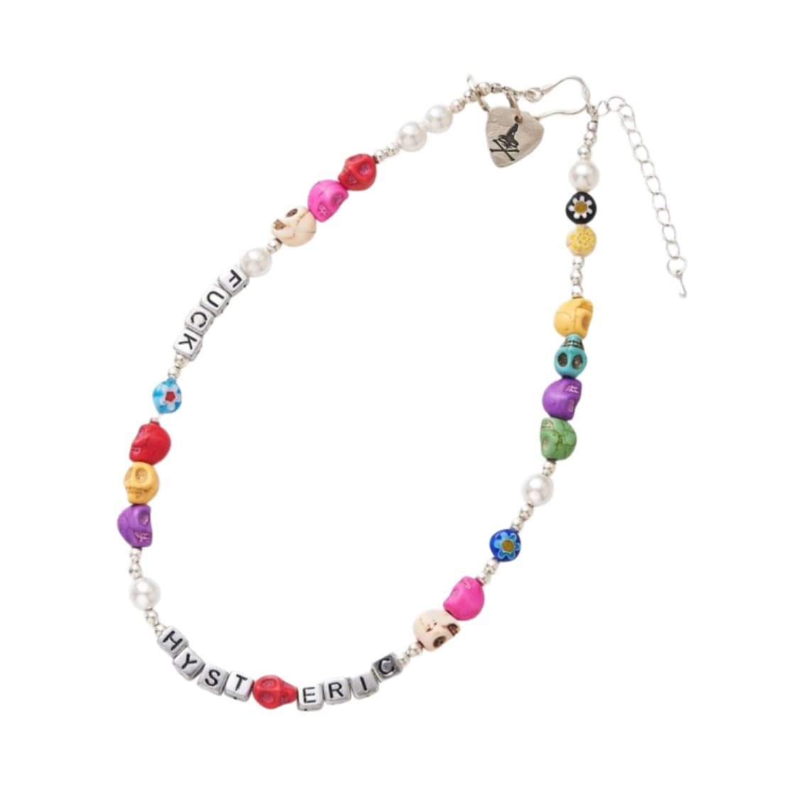 히스테릭글래머 x 아카쉭 트리 스컬 비디드 실버 목걸이 상품이미지8