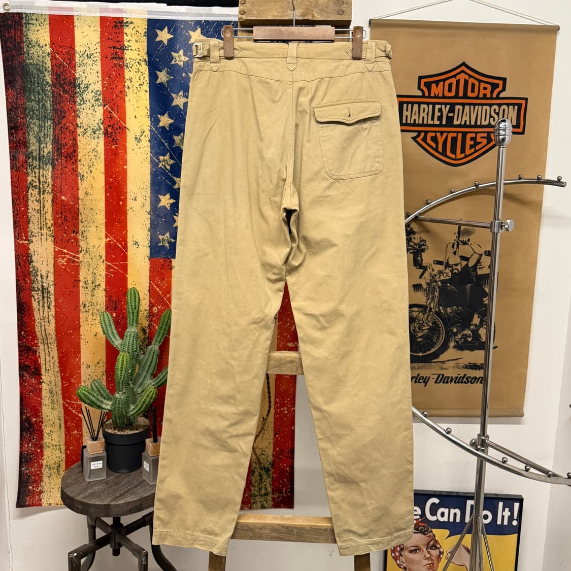 90s 요지야마모토 코튼트윌 구르카 워크팬츠 베이지 N865 상품이미지2