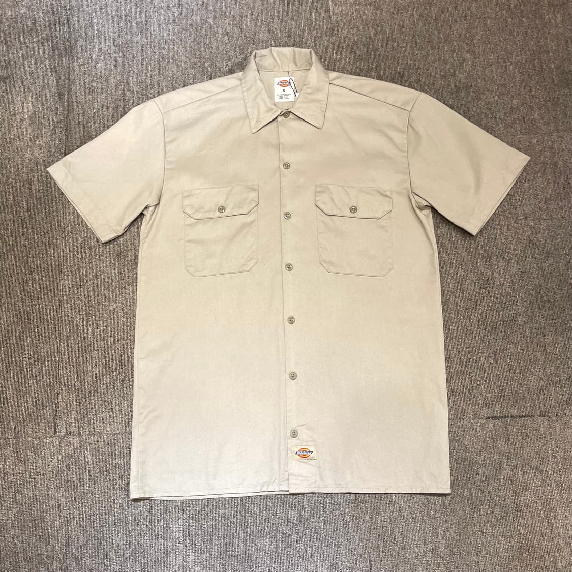 (S) Dickies 디키즈 반팔 워크 셔츠 베이지 상품이미지4