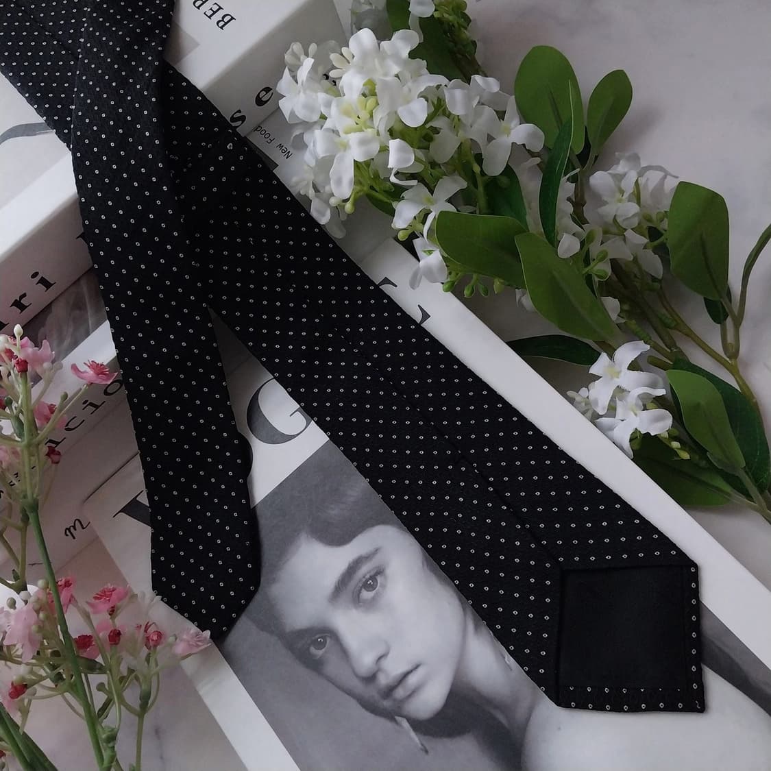 제냐 실크 블랙 마이크로 도트 넥타이 6.2cm A+등급 K1622
 상품이미지5