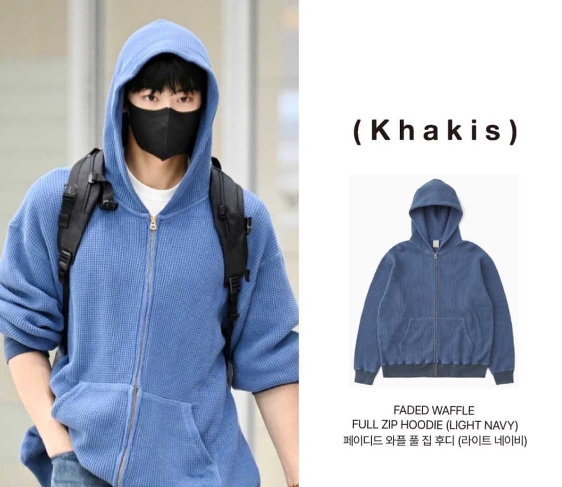 카키스 24S/S 와플 후드 집업 (FADED WAFFLE) 2사이즈 상품이미지6