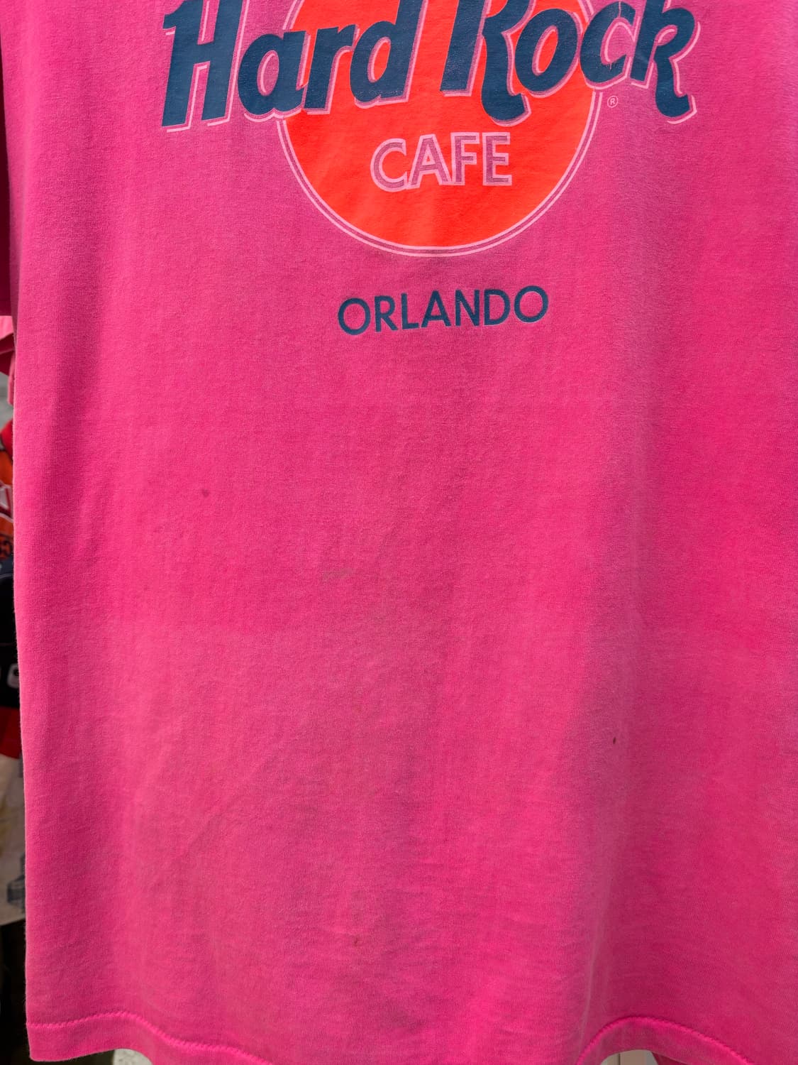 80s90s Neon Pink Hard Rock T Shirts 상품이미지4