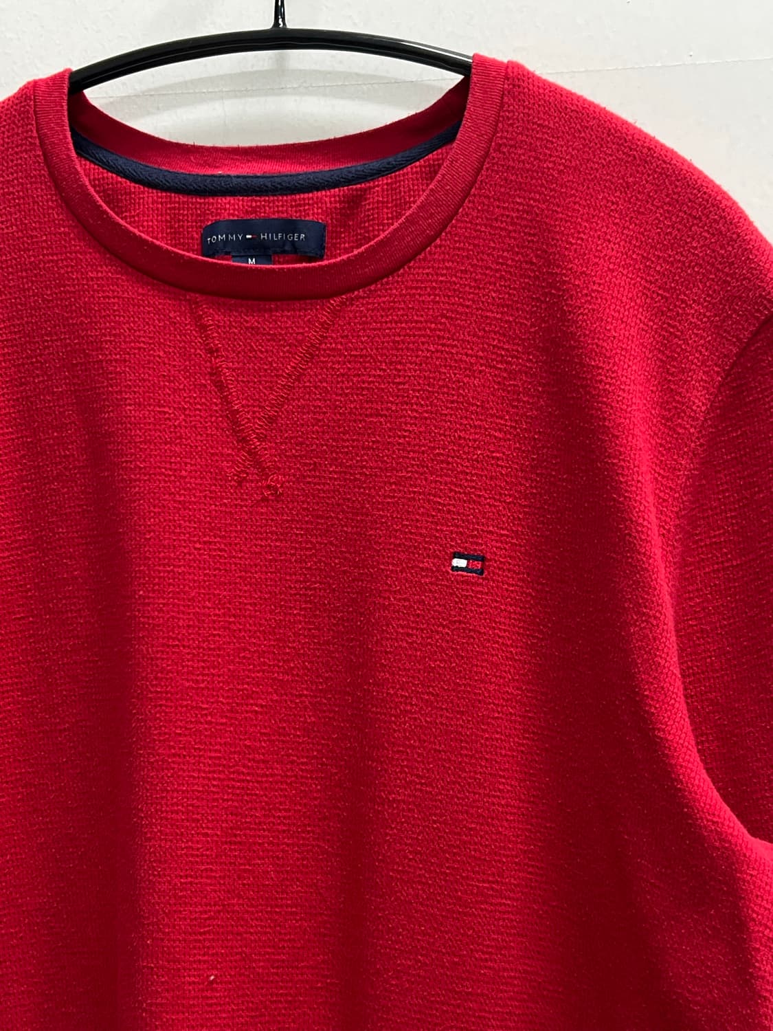 타미힐피거 스몰로고 와플 긴팔 티 레드 상품이미지3