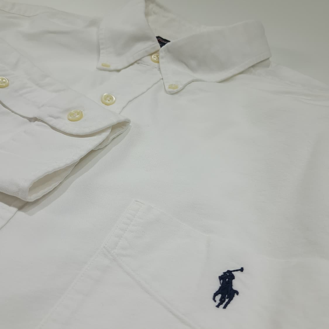 CL924 XL 폴로 90s 빅셔츠 화이트 셔츠 남방 상품이미지4