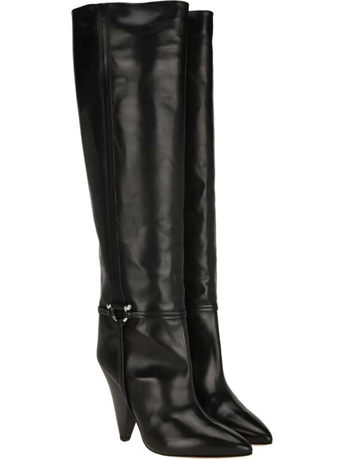 이자벨마랑 송아지 가죽 하네스 롱부츠 블랙 37 상품이미지8
