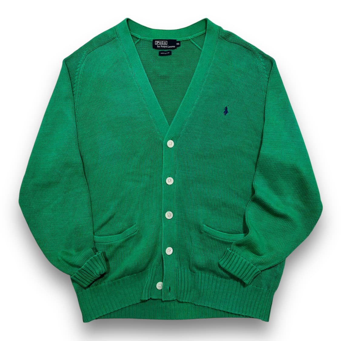 폴로 랄프로렌 90s 그린 코튼 빈티지 가디건 상품이미지1