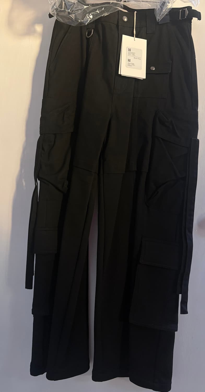 (새상품) jersey mixed cargo pants in black 상품이미지6
