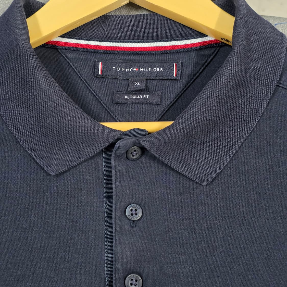 XL 105-110 타미힐피거 네이비 반팔 카라티 상품이미지4