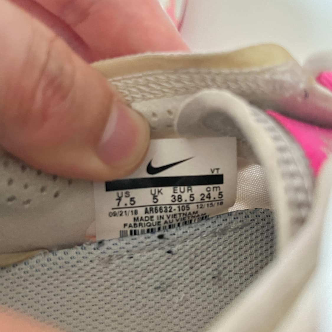 IKE Air VaporMax 2019 'Pink Rise' 상품이미지10