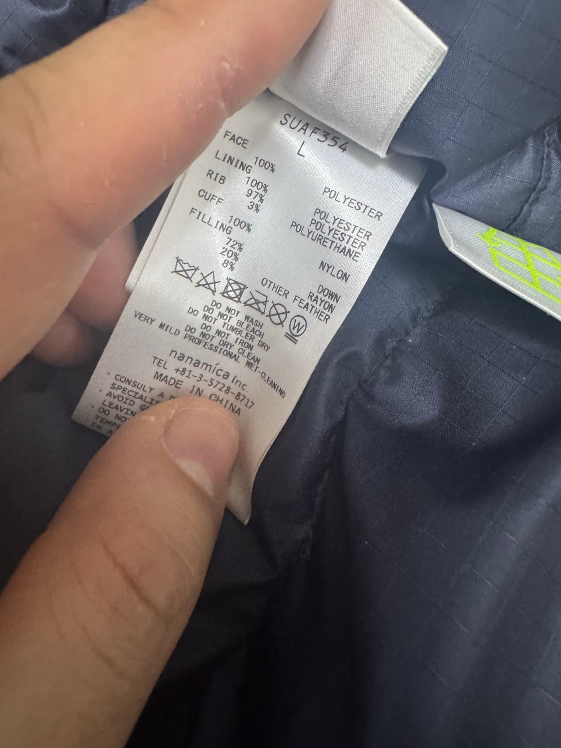 나나미카 고어텍스 숏 다운 자켓 네이비 상품이미지4